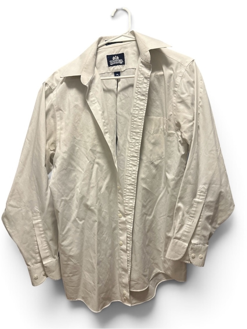 Stafford Men's Long-Sleeve Dress Shirt - White